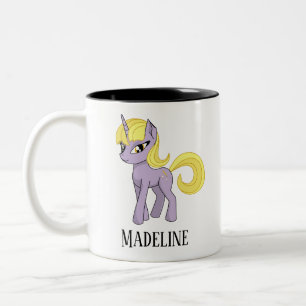 Niedliche Personalisierte Einhorn-Zwei-Tone-Kaffee Zweifarbige Tasse
