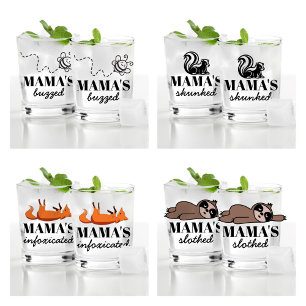 Niedliche Personalisierte Faulenzerbse und Fox Coo Whiskyglas