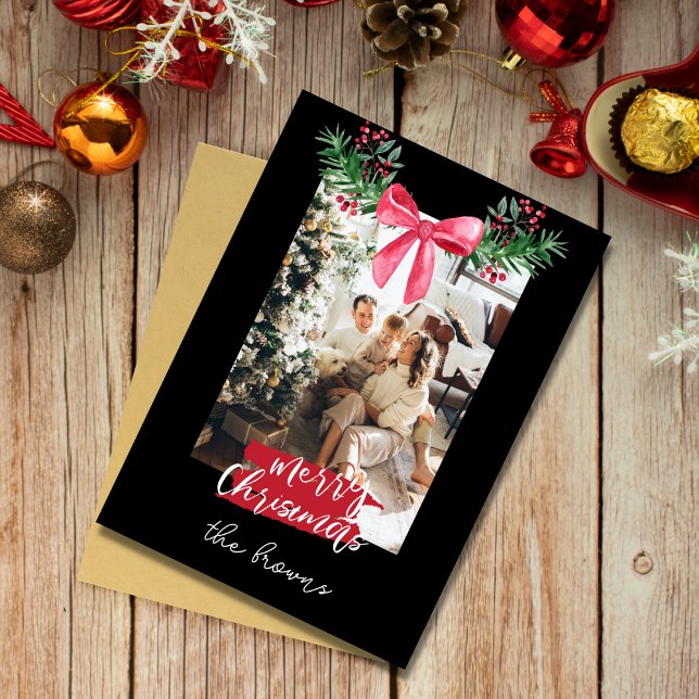 Niedliche personalisierte Foto-Gartenanlage Feiertagskarte (Von Creator hochgeladen)