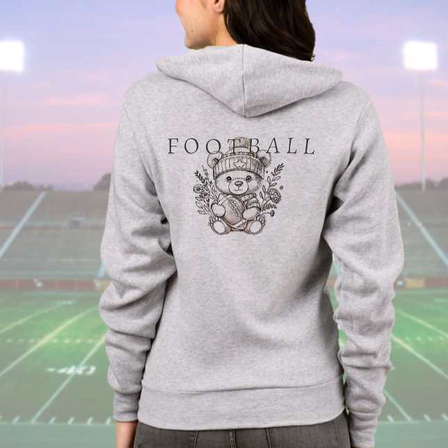 Niedliche Personalisierte Fußball-Hoodie Hoodie (Cute Personalized Football Hoodie (back))