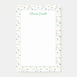 Niedliche Personalisierte Golf Patterns Post-it Klebezettel