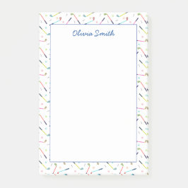 Niedliche Personalisierte Golf Patterns Post-it Klebezettel