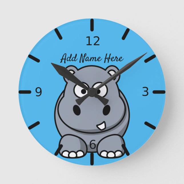 Niedliche Personalisierte Hippie Runde Wanduhr (Vorderseite)