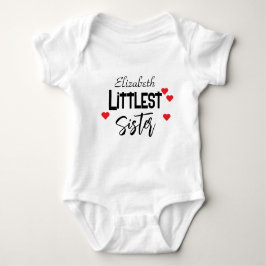 Niedliche personalisierte kleine Schwester Baby Strampler