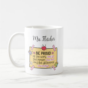 Niedliche Personalisierte Lehrerin Kaffeetasse