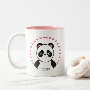 Niedliche Personalisierte Panda-Tasse Zweifarbige Tasse