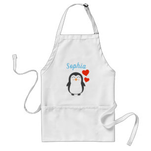 Niedliche Personalisierte Penguin-Schürze Schürze