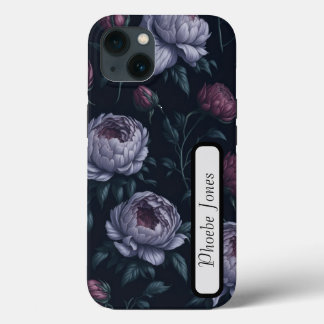Niedliche Personalisierte Peonies Black Apple iPho Case-Mate iPhone Hülle