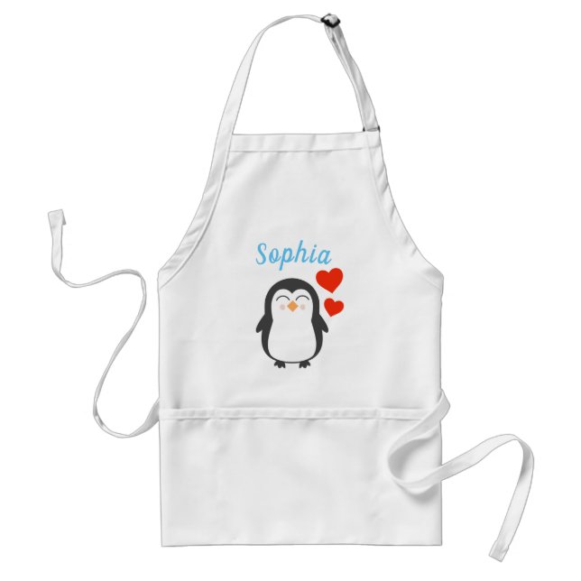 Niedliche Personalisierte Pinguin-Schürze Schürze (Vorne)