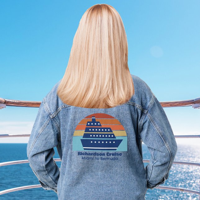 Niedliche Personalisierte Schifffahrt Sunset Girls Jeansjacke (Von Creator hochgeladen)