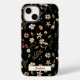 Niedliche Personalisierte Schwarze Wildblume Case-Mate iPhone 14 Hülle (Back)