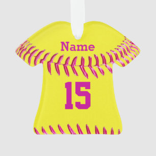 Niedliche personalisierte Softball-Verzierungen, Ornament