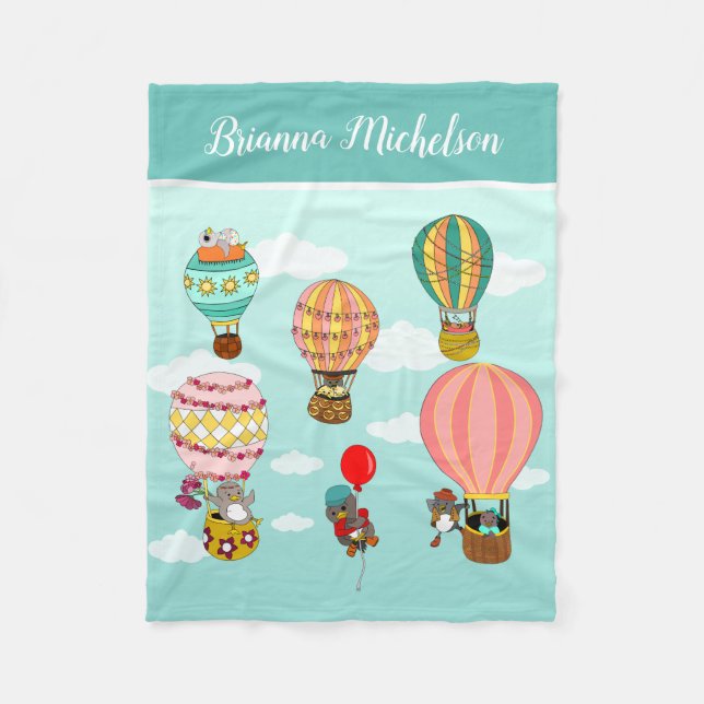 Niedliche Personalisierte Vogeldarstellung für Kin Fleecedecke (Vorderseite)