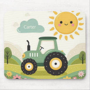 Niedliche, personalisierte Zugmaschine/Hof Mousepad