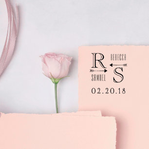 Niedliche Pfeile für benutzerdefinierte Initialen Gummistempel