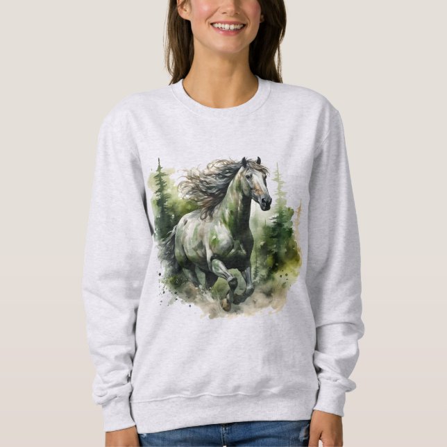 Niedliche Pferdefreunde Sweatshirt (Vorderseite)