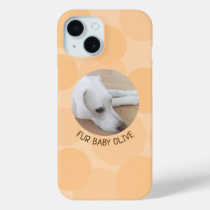 Niedliche Pfirsichbläschen Design Round Hunde Foto Case-Mate iPhone Hülle