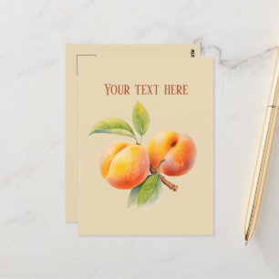 Niedliche Pfirsiche hinzufügen Postkarte