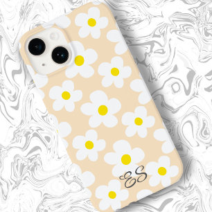 Niedliche Pfirsichretro-Gänseblümchen Case-Mate iPhone 14 Hülle