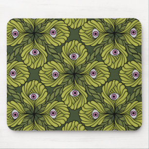 Niedliche Pflanze Frühjahr Grüne Fantasie Kunstmus Mousepad