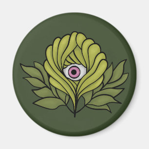 Niedliche Pflanze Frühling Grüne Fantasie Kunst Magnet