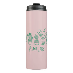 Niedliche Pflanze Lady Funny Cactus Zitat in Pink  Thermosbecher