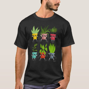 Niedliche Pflanzen Tanzende Bäume Pflanze Garten T-Shirt