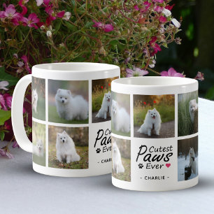 Niedliche Pfoten je Moderne Hundfoto-Collage Kaffeetasse