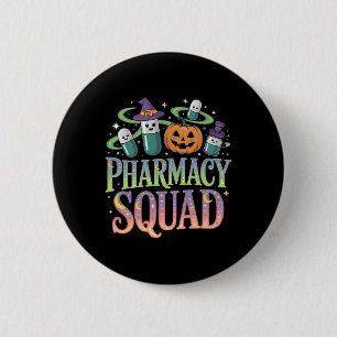 Niedliche Pharmacy Squad Halloween Pills Pumpkin-C Button