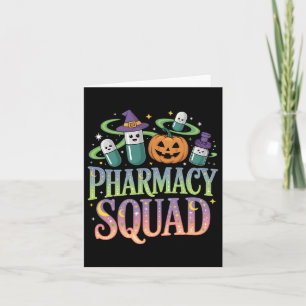 Niedliche Pharmacy Squad Halloween Pills Pumpkin-C Karte