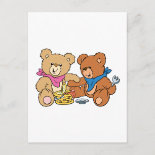 Niedliche Picnic Bears Postkarte