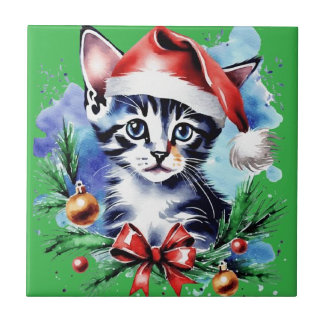 Niedliche Pilze Blätter Hütte Kerndesign Fliese (Vorderseite)