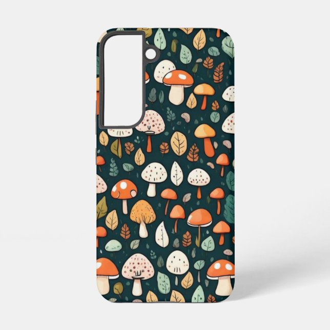 Niedliche Pilze Blätter Hütte Kerndesign Samsung Galaxy Hülle (Rückseite)