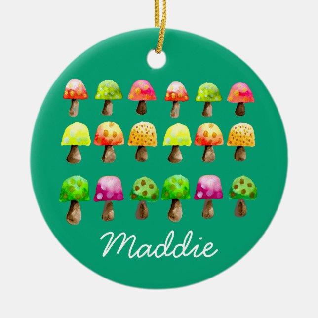 Niedliche Pilze Keramik Ornament (Vorne)