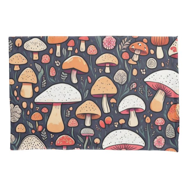 Niedliche Pilze Kissenbezug (Vorderseite)