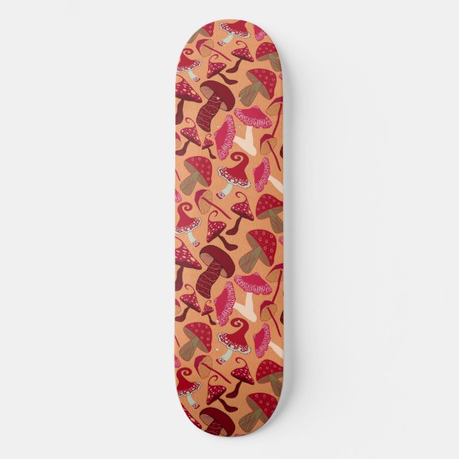 Niedliche Pilze Skateboard (Vorderseite)