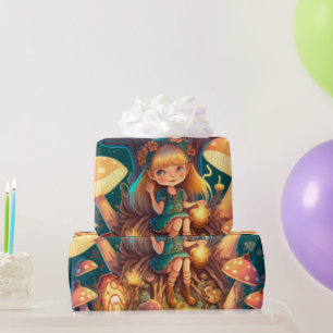 niedliche Pilzkernpapier Geschenkpapier