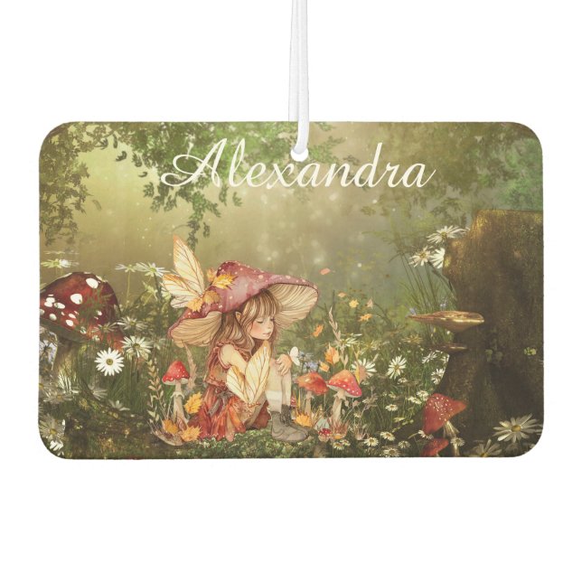 Niedliche Pilzmühle im Wald Autolufterfrischer (Vorderseite)