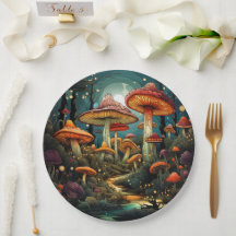 Niedliche Pilzpapierplatte