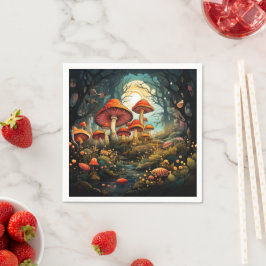 Niedliche Pilzpapierservietten Serviette