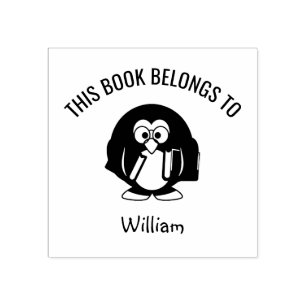 Niedliche Pinguin-Brille Dieses Buch gehört zu ben Gummistempel