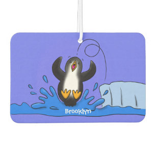 Niedliche Pinguin-Cartoon-Illustration Autolufterfrischer