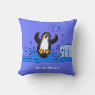 Niedliche Pinguin-Cartoon-Illustration Kissen