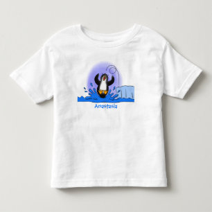 Niedliche Pinguin-Cartoon-Illustration Kleinkind T-shirt