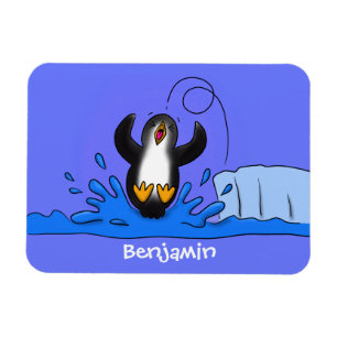 Niedliche Pinguin-Cartoon-Illustration Magnet