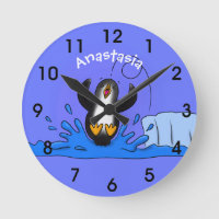 Niedliche Pinguin-Cartoon-Illustration