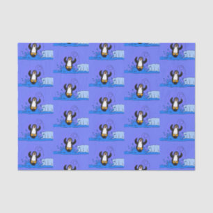 Niedliche Pinguin-Cartoon-Illustration Seidenpapier