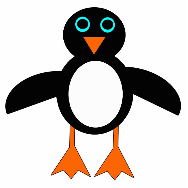 Niedliche Pinguin Fotoskulptur (Vorne)