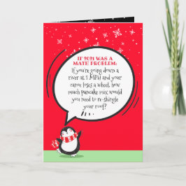 Niedliche Pinguin Funny 2021 Math Problem Ferienka Feiertagskarte