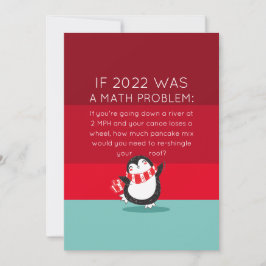 Niedliche Pinguin Funny 2021 Math Quote Ferienkart Feiertagskarte